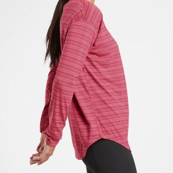 ATHLETA Cloudlight Stratus Top Dragonfruit Stripe Women’s Size Small - Picture 3 of 7